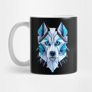 Cute Alaskan Husky Minimal Geometric Artwork Mug